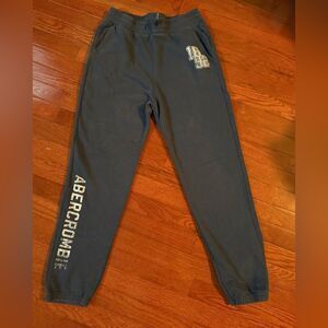 Abercrombie kids logo sweatpants, grey, size 11/12